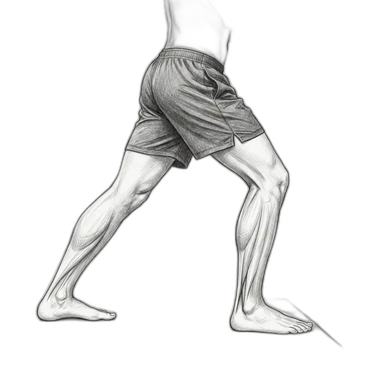 Wall Calf Stretch — Gastrocnemius (Straight Knee)